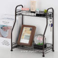 2 Tier Kitchen Standing Spice Rack with Hook